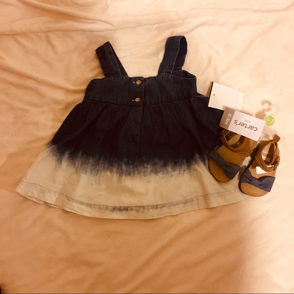 Baby gap dress size 3/6 with bottoms & shoes S 0/3
